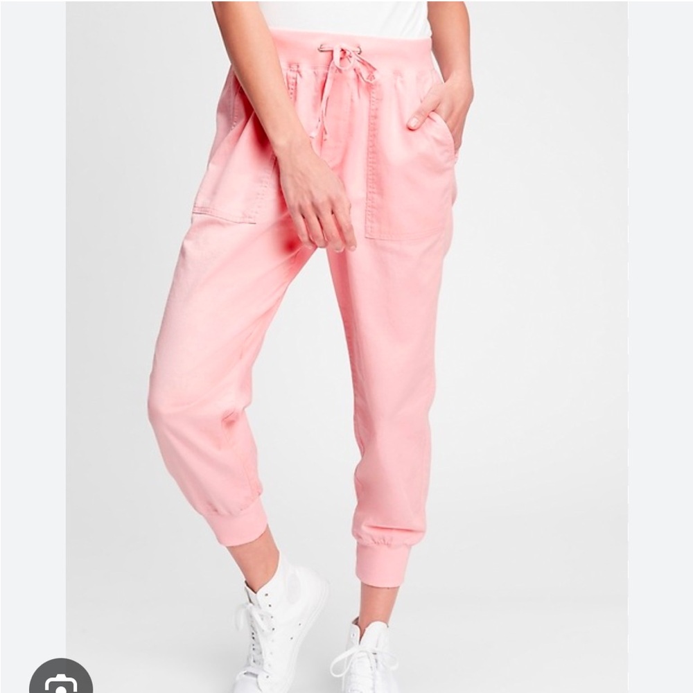 Gap Twill Utility Joggers Feather Pink